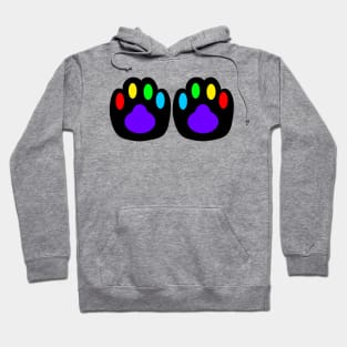 Rainbow paw prints Hoodie